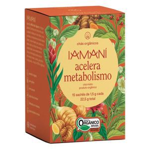 Chá Orgânico, Acelera Metabolismo - Iamani - 15 sachês