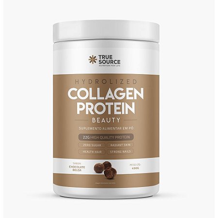 Collagen Protein Hydrolized, Chocolate Belga - True Source - 450g