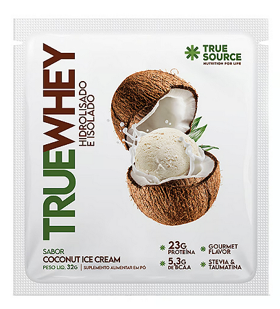 True Whey Protein Coconut Ice Cream Sachê 32g True Source