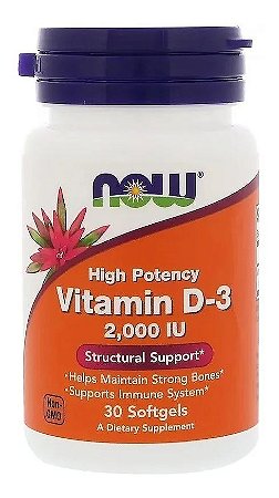 Vitamina D3 2000 UI 30 Softgels - Now Foods