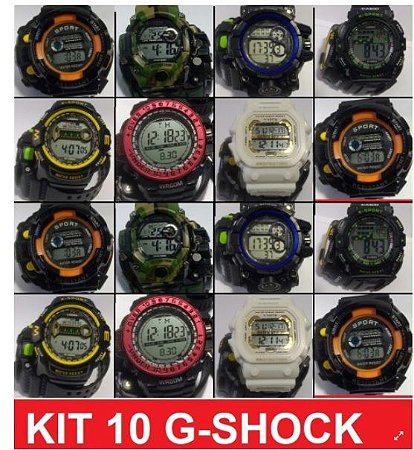 kit c/ 10 Relógio G-Shock DIGITAL - FRETE GRATIS