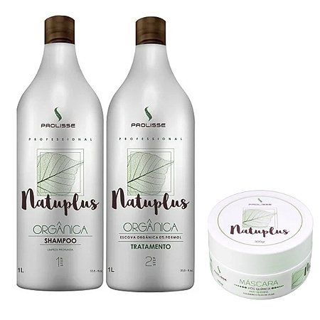 KIT 100% ORGÂNICA NATUPLUS - PROLISSE - 1000ML + MÁSCARA