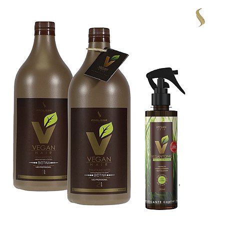 KIT VEGANHAIR 1 LITRO + TÔNICO CAPILAR FORTIFICANTE 250ML