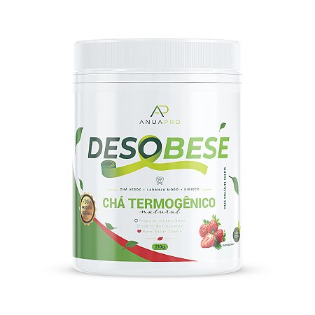 CHÁ SOLÚVEL TERMOGÊNICO DESOBESE - MORANGO 210G