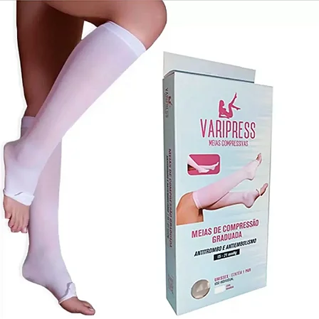 MEIA ANTITROMBRO 3/4 COMPRESSÃO ANTIEMBOLISMO 15 - 21 MMHG - VARIPRESS