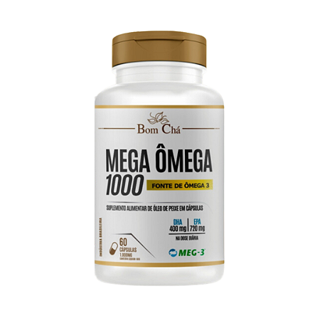 Mega Ômega 3 1000 (dha400mg) (epa720mg) Meg-3 - Bom Chá