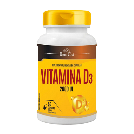 Vitamina D3 (60 Cápsulas de 500mg) - Bom Chá