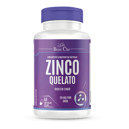 Zinco Quelato (120 Cápsulas de 500mg) - Bom Chá