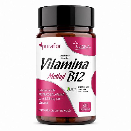 Vitamina B12 Methyl PuraFor – 30 Cápsulas