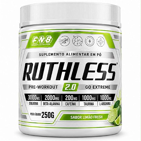 Ruthless 2.0 Pré-Treino 250g – Limão Fresh | GNB Sports Nutrition