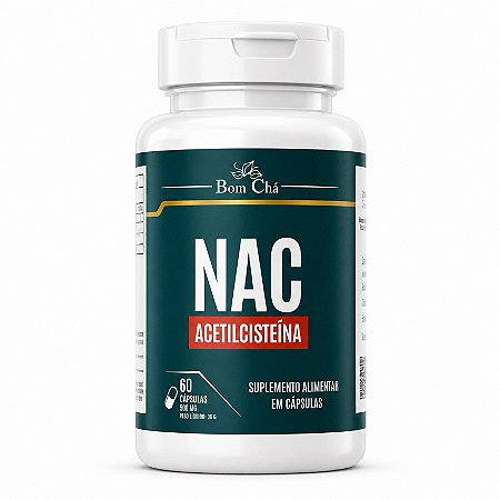 NAC Acetilcisteína 600mg Bom Chá – 60 Cápsulas