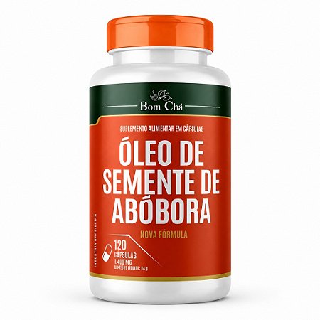 Óleo de Semente de Abóbora 1400mg Bom Chá – 120 Cápsulas