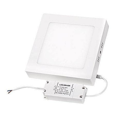 Plafon Led Sobrepor 25W quadrada branco frio Mini