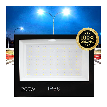 Refletor Led Holofote 200W SMD branco Prova d'água