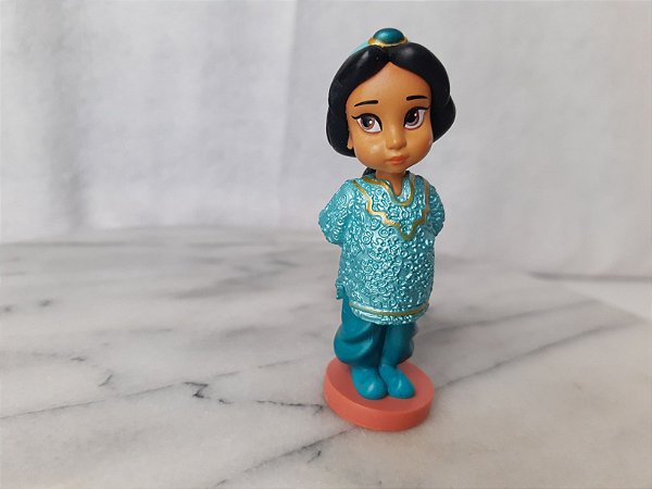 Miniatura de vinil Disney animators de jovem Jasmine do Aladim, 8 cm