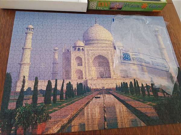 Quebra cabeça Puzzle Taj Mahal da Grow 1000.pecas usado, completo