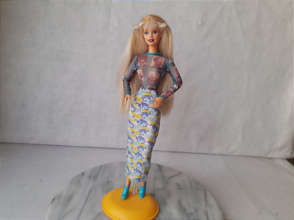 Barbie Hollywood nails loura Mattel 1999 roupa customizada exceto body