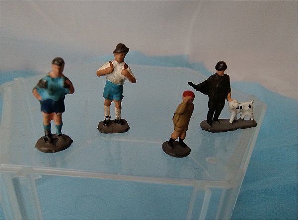 Figuras humanas de chumbo de 2,5 cm antigas , escala 1:72 , para maquetes ou dioramas