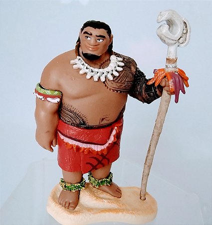 Miniatura Disney do Chefe Tuí,pai da Moana, usada, 10 cm