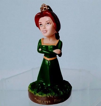 Mini boneca Bobblehead Princesa Fiona do Shrek, DreamWorks 2003, 8 cm