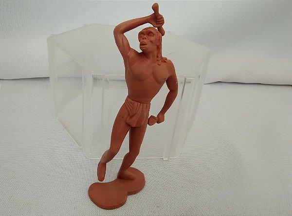 Miniatura de vinil estatico homem pre histórico Neandertal, sem marca, 10 cm