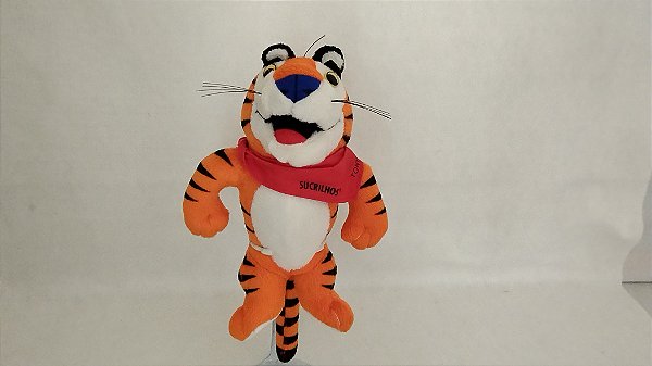 Pelúcia Tigre Tony promocional Sucrilhos Kellogs 21cm usado