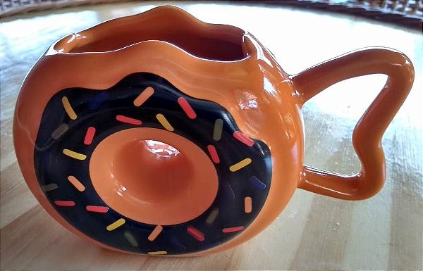 Caneca Donuts cor laranja