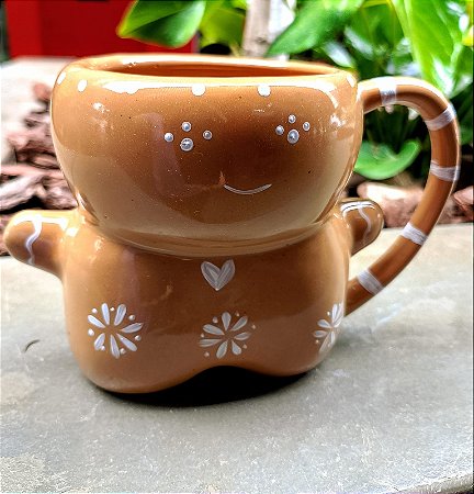 Caneca Natal Bolacha Marrom
