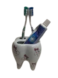 Porta Escovas e Pasta de Dente Dentinhos Femininos