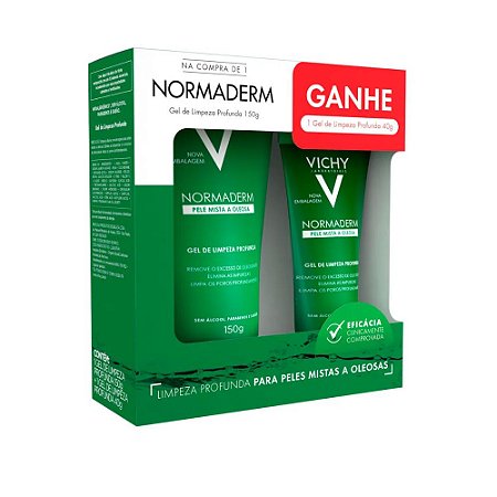 Kit Vichy Normaderm Gel de Limpeza Profunda 150g + Gel de Limpeza 40g