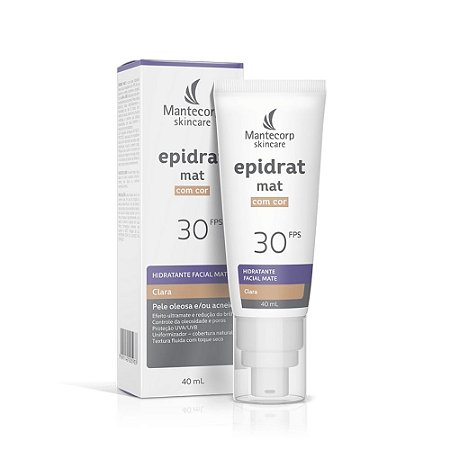 Mantecorp Skincare Epidrat MAT com Cor Claro FPS30 40ml