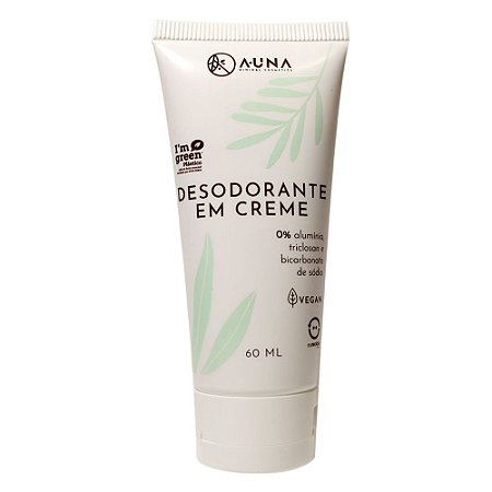 A-Una Desodorante em Creme 0% Aluminio Triclosan e Bicarbonato de Sódio 60ml