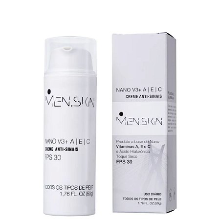 Men.Skin Nano V3+ Creme Anti-Sinais FPS30 50g