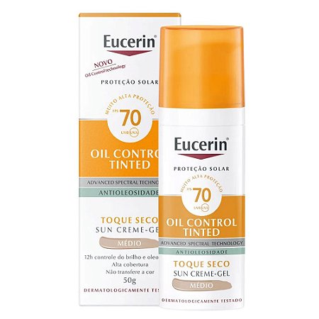 Eucerin Sun Oil Control Tinted Médio FPS70 50g