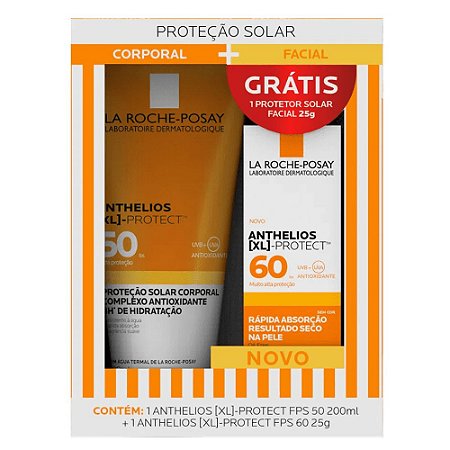 La Roche Posay Kit Anthelios XL Protetor Solar Corporal FPS 50 200ml+ Protetor Solar Facial 60 25g