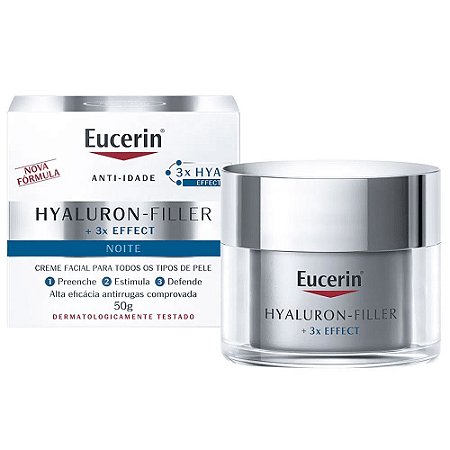 Eucerin Hyaluron Filler 3x Effect Creme Noite Rejuvenescedor Facial 50ml