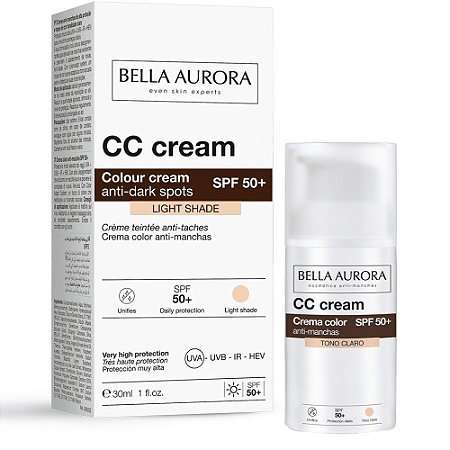 Bella Aurora CC Cream Anti-Manchas Spf 50 Tono Claro 30ml