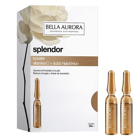 Bella Aurora Sérum Anti-Idade Splendor Booster Vitamina C + Ácido Hialurônico 5 Ampolas