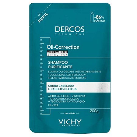 Vichy Dercos Oil Correction Refil Shampoo 200g