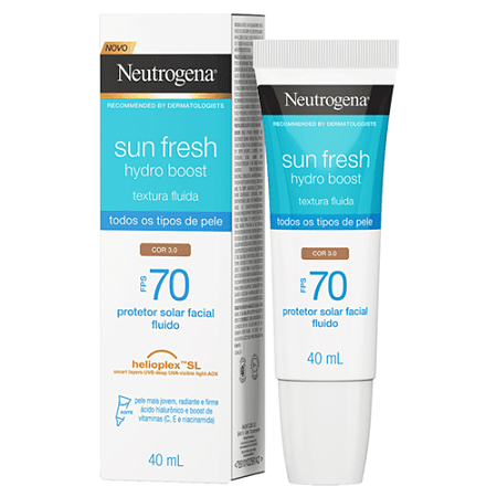 Neutrogena Protetor Solar Facial Sun Fresh Hydro Boost Fps 70 Cor 3.0 40ml