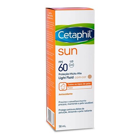 Cetaphil Protetor Solar Sun Light Fluid com Cor FPS60 50ml