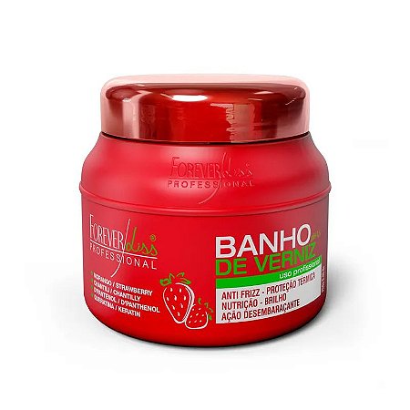 Forever Liss Morango Banho De Verniz Máscara 250g