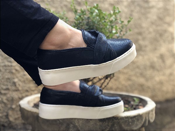 slip on nó preto