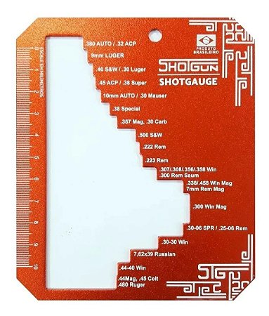 Gauge Régua - Gabarito Aferidor de Tamanho - Comprimento De Estojos Tipo E-zee