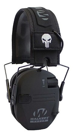 Protetor Abafador Eletrônico Walkers Razor Modelo Slim - JUSTICEIRO - PUNISHER