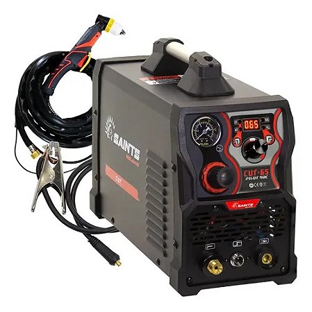 MÁQUINA DE CORTE PLASMA PILOT ARC 65A 220V CUT 65 - SAINTS SOLDAS
