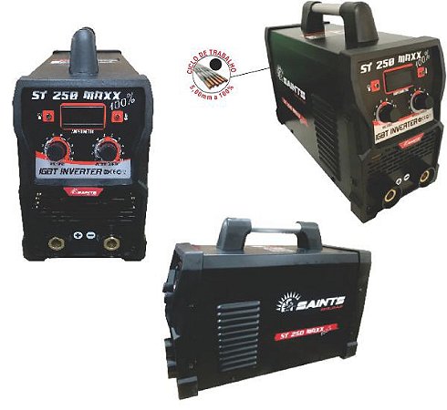 Máquina De Solda Inversora Saints Soldas St 250 Maxx 1oo% 220v
