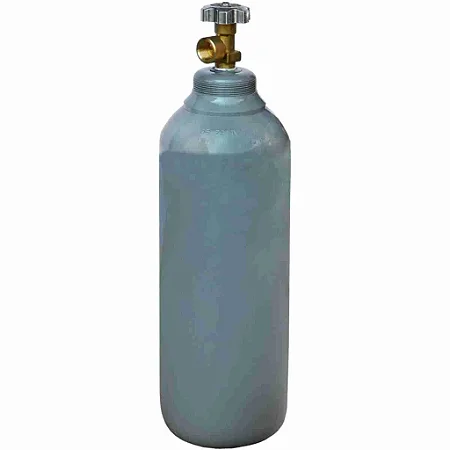 Kit Cilindro de Gás Argonio Industrial  5 lts Vazio  + Regulador De Pressão Para Cilindro De Argonio