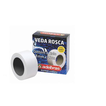 Fita Veda Rosca Para Canos 18mm x 10 Metros Adelbras