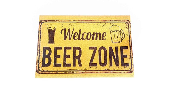 Tapete Capacho Decorativo Para Entrada 40x60 Beer Zone